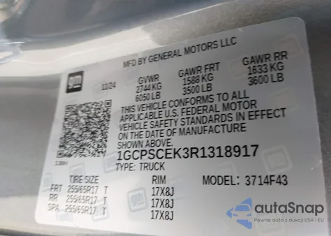 2024 Chevrolet Colorado 2Wd Lt from USA, damaged, VIN 1GCPSCEK3R1318917